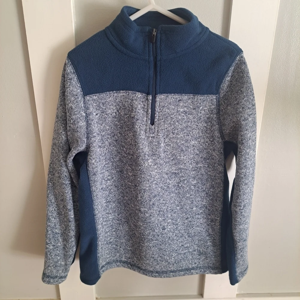 Champion Youth Fleece Pullover Blue Half-Zip Size Small (6–7)